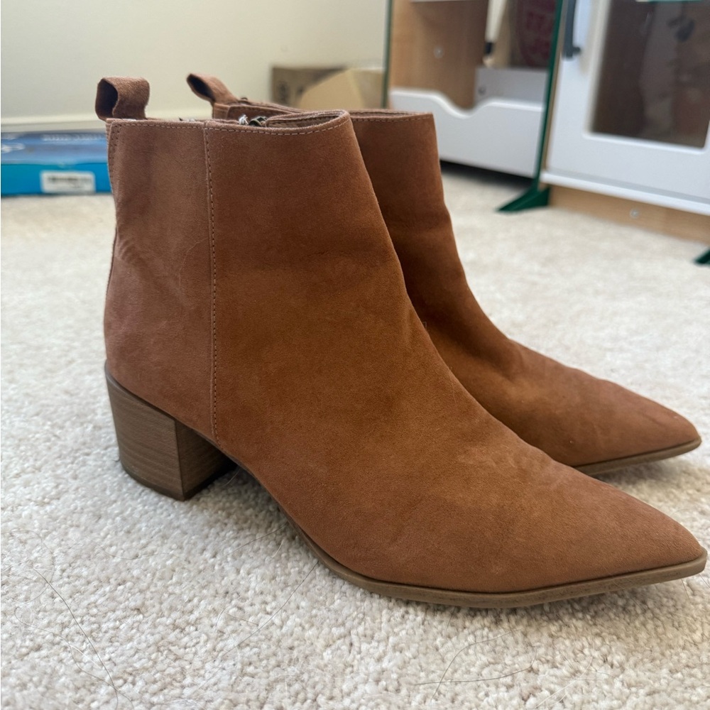 Brown Suede Ankle Boots